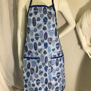 Adult Apron Blue Christmas Ornaments